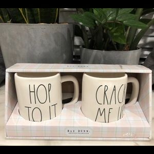 Rae Dunn Mug Gift Set Hop to It & Crack Me Up